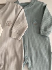 Pamuk Nakışlı Tulum Gri Renk