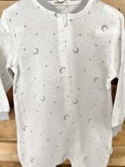 Gri Ay Müslin Uyku Tulumu