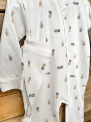 Soft Ananaslar Desenli Fermuarlı Tulum & Şapka