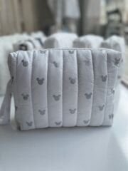 Çok Amaçlı Bebek ve Anne Çantası Gümüş Mickey Desenli