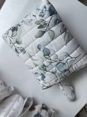 Çok Amaçlı Bebek ve Anne Çantası Mint Botanik Desenli