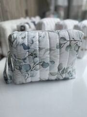 Çok Amaçlı Bebek ve Anne Çantası Mint Botanik Desenli