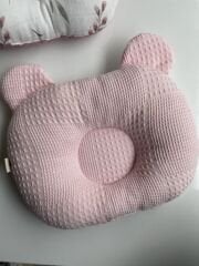 Pembe Dama Pembe Yıldızlar Poplin Düz Kafa Yastığı