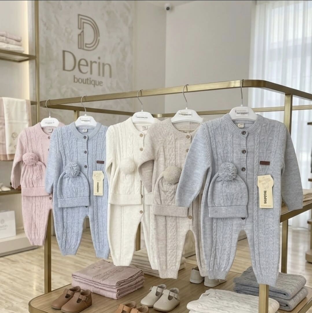 Örgü Desenli %100 Yün Triko Tulum