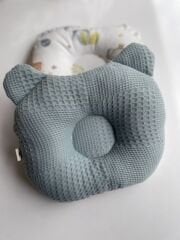 Petrol Dama Safari Poplin Düz Kafa Yastığı