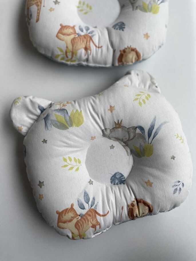 Petrol Dama Safari Poplin Düz Kafa Yastığı