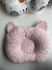 Pembe Dama Neşeli Kafalar Müslin Düz Kafa Yastığı