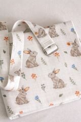 Tavşan Desenli Müslin Emzirme Önlüğü